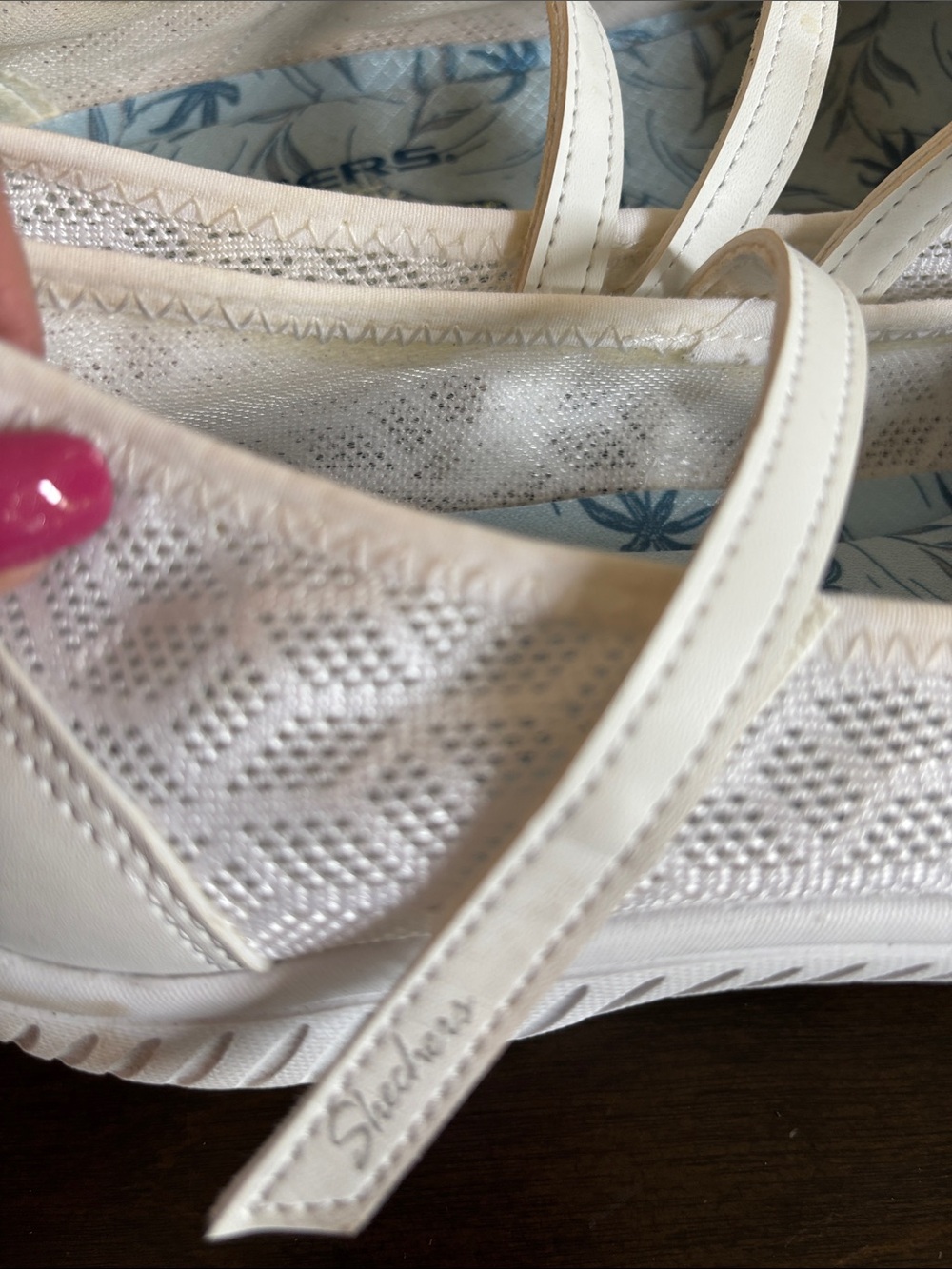 Skechers White Be-Lux Airy Winds Mary Jane’s Size 7 1/2 - Picture 4 of 10